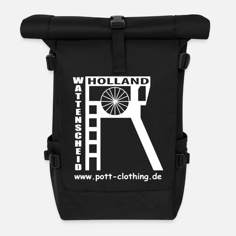 Zeche Holland (Wattenscheid) - Rolltop Rucksack - Schwarz