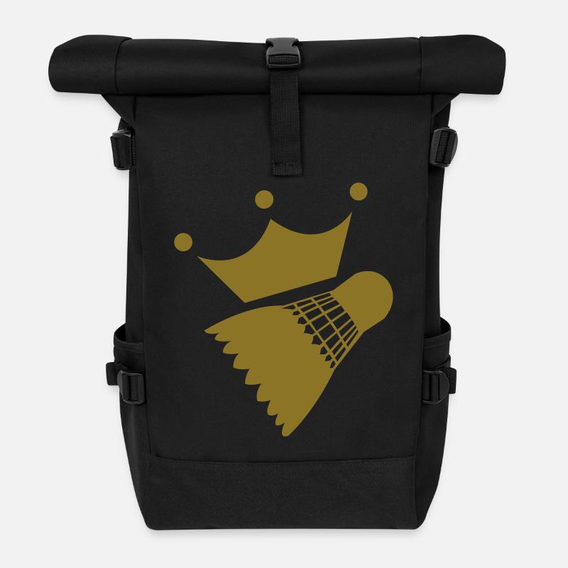 Badminton - Rolltop Rucksack - Schwarz