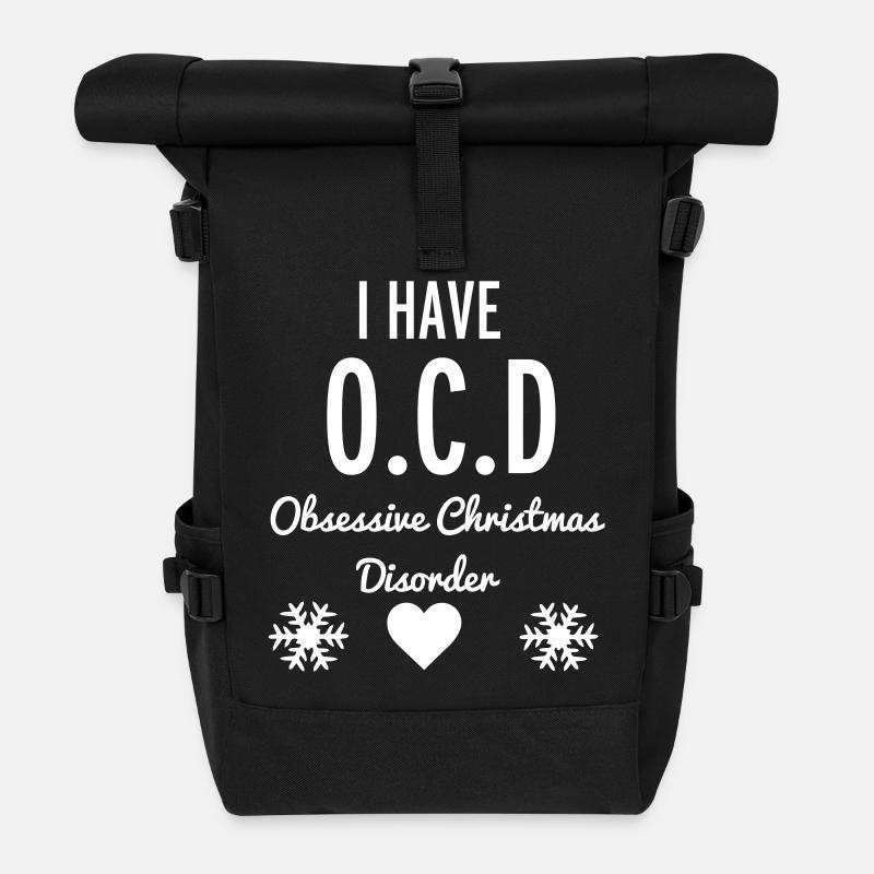Christmas - Rolltop Rucksack - Schwarz