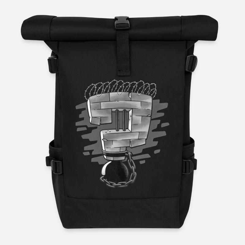Why prisons don't benefit anyone - Roll Top Backpack - black