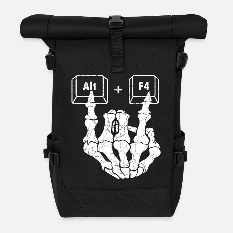 Humorvolle Anatomie Hand Multiple Choice - Rolltop Rucksack - Schwarz