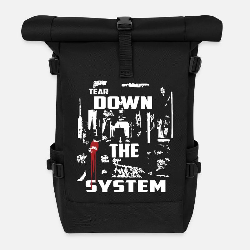 Zerstören Sie das System - Rolltop Rucksack - Schwarz