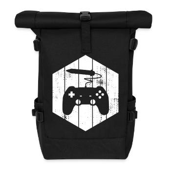 2D Artist - Rolltop Rucksack - Schwarz - Vorne