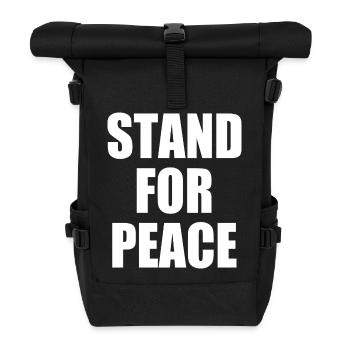 Stand for peace - Roll Top Backpack - black - Front