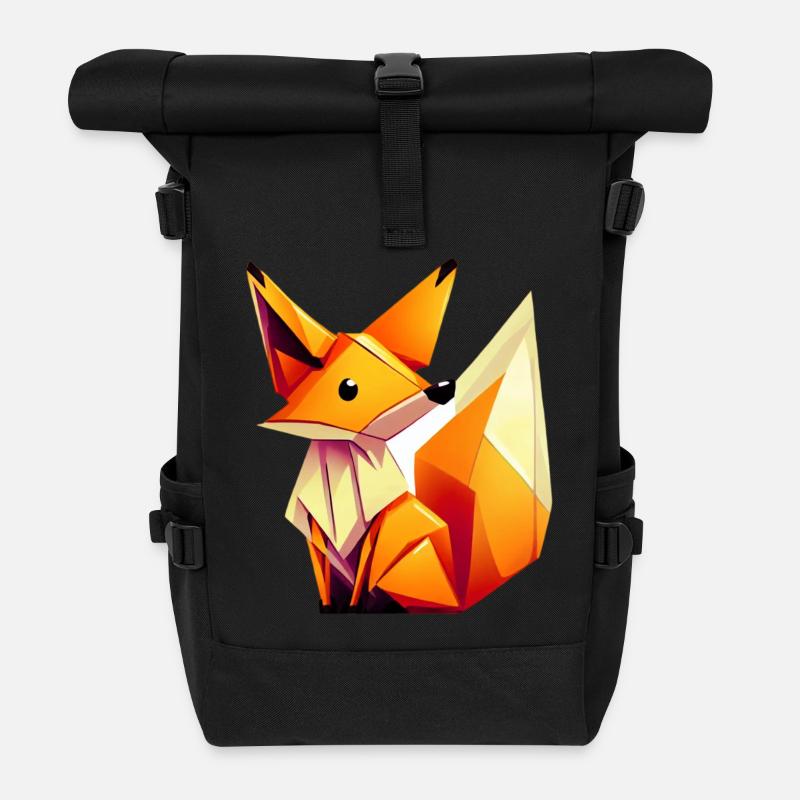 Fuchs - Rolltop Rucksack - Schwarz