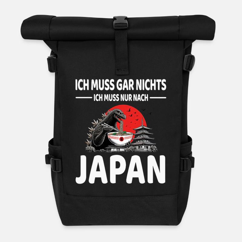Japan - Rolltop Rucksack - Schwarz