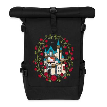 Dornröschen Schloss Märchen - Rolltop Rucksack - Schwarz - Vorne