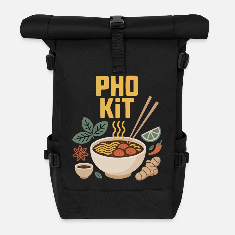 Pho Kit Mix - Roll Top Backpack - black