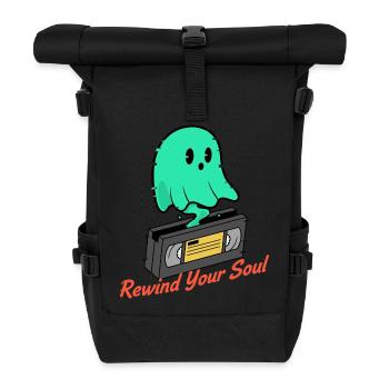 Geist Kassette Rewind Your Soul - Rolltop Rucksack - Schwarz - Vorne