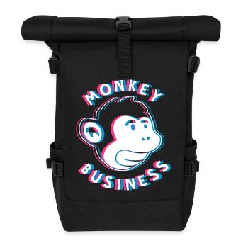 Monkey Business 3D - Art urbain graffiti Affe - Sac à dos roll top - noir - Devant