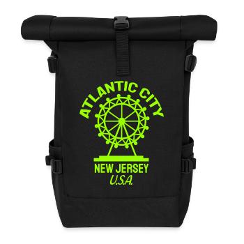 Atlantic City - Est. 1854 - New Jersey - USA - Rolltop Rucksack - Schwarz - Vorne