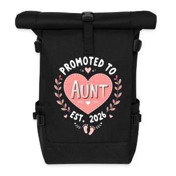 Tante 2026 Tante 2026 Befördert zu Tante 2026 - Rolltop Rucksack - Schwarz - Vorne