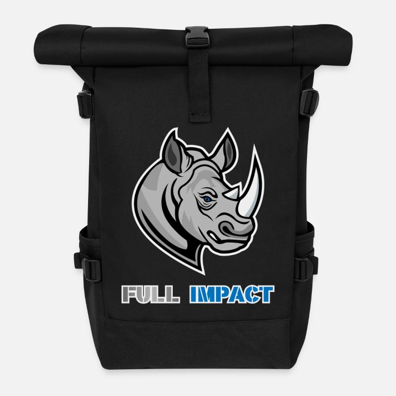 Nashorn-BJJ-Workout - Rolltop Rucksack - Schwarz