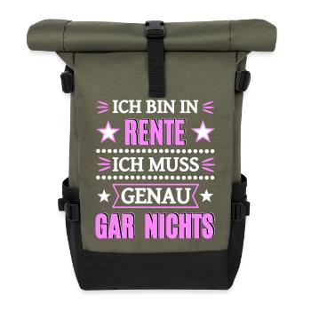 Finally retired - Roll Top Backpack - olive/black - Front