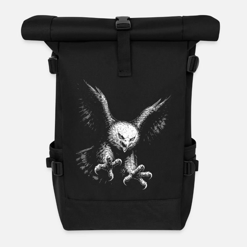 Pygargue à queue blanche - Sac à dos roll top - noir