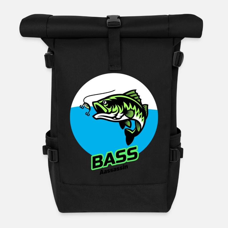 Bass Assissin - Sac à dos roll top - noir