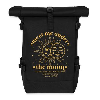 Meet Me Under The Moon Totale Sonnenfinsternis  - Rolltop Rucksack - Schwarz - Vorne