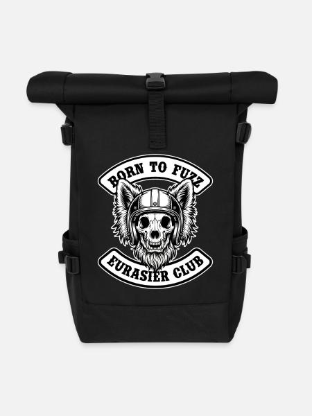 Eurasier | Fuzz Rocker Biker - Roll Top Backpack - black