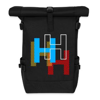 H Letter - Roll Top Backpack - black - Front