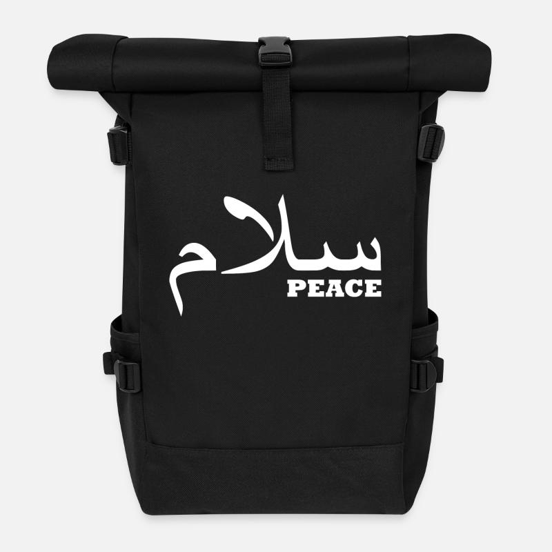Frieden auf arabisch - Rolltop Rucksack - Schwarz