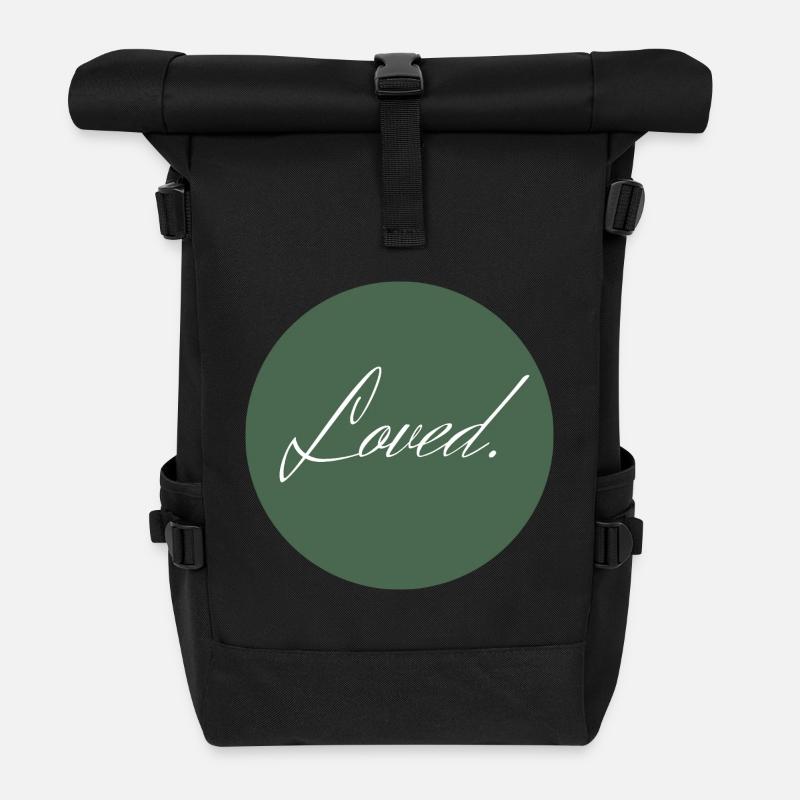 Loved - Roll Top Backpack - black