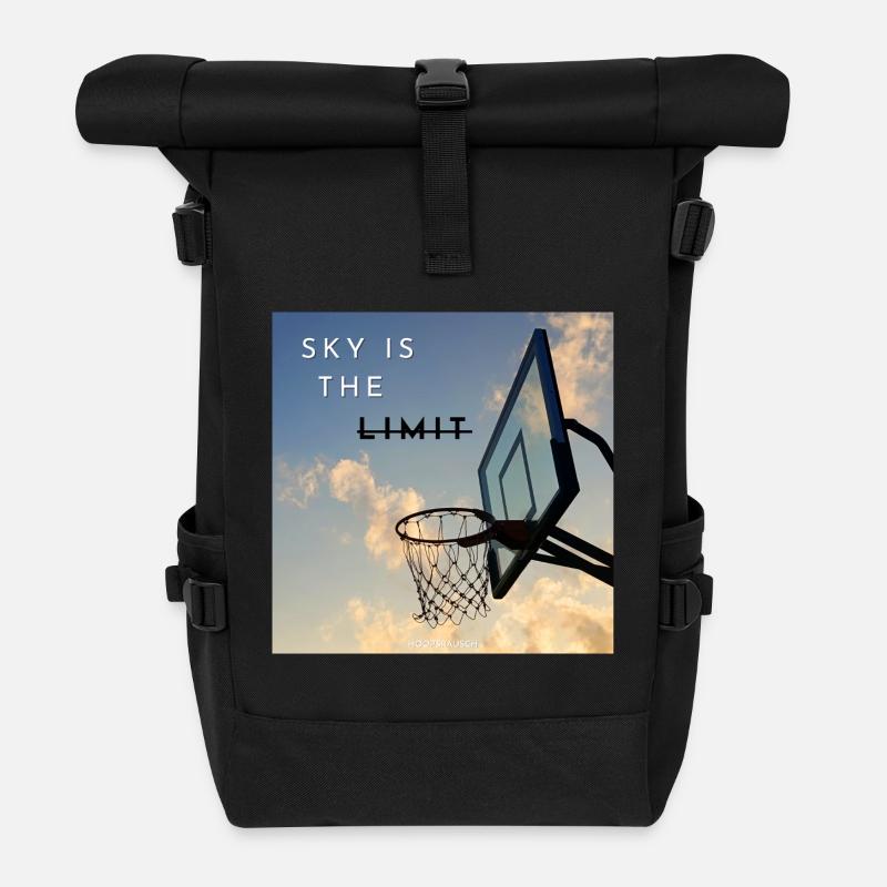 Sky Is The Limit Hoops - Roll Top Backpack - black