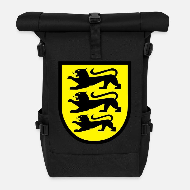 Baden-Württemberg - Rolltop Rucksack - Schwarz