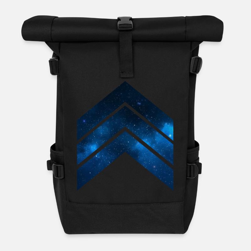 Blue Galaxy - Rolltop Rucksack - Schwarz