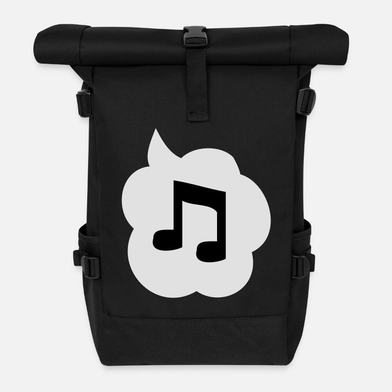 Music Talking - Roll Top Backpack - black