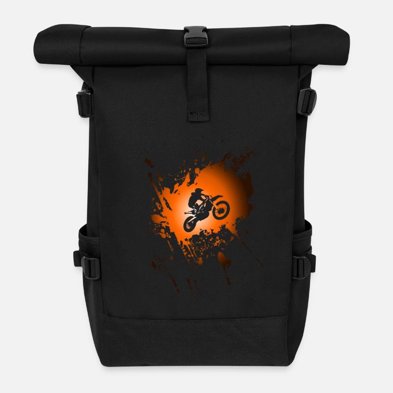 Motocross - Rolltop Rucksack - Schwarz