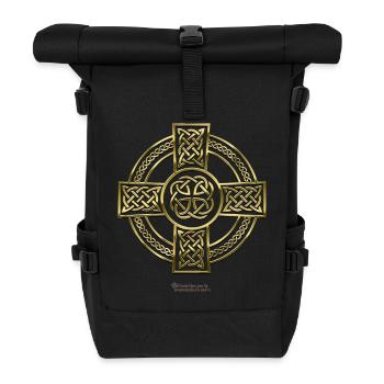 Keltisches Kreuz - Rolltop Rucksack - Schwarz - Vorne