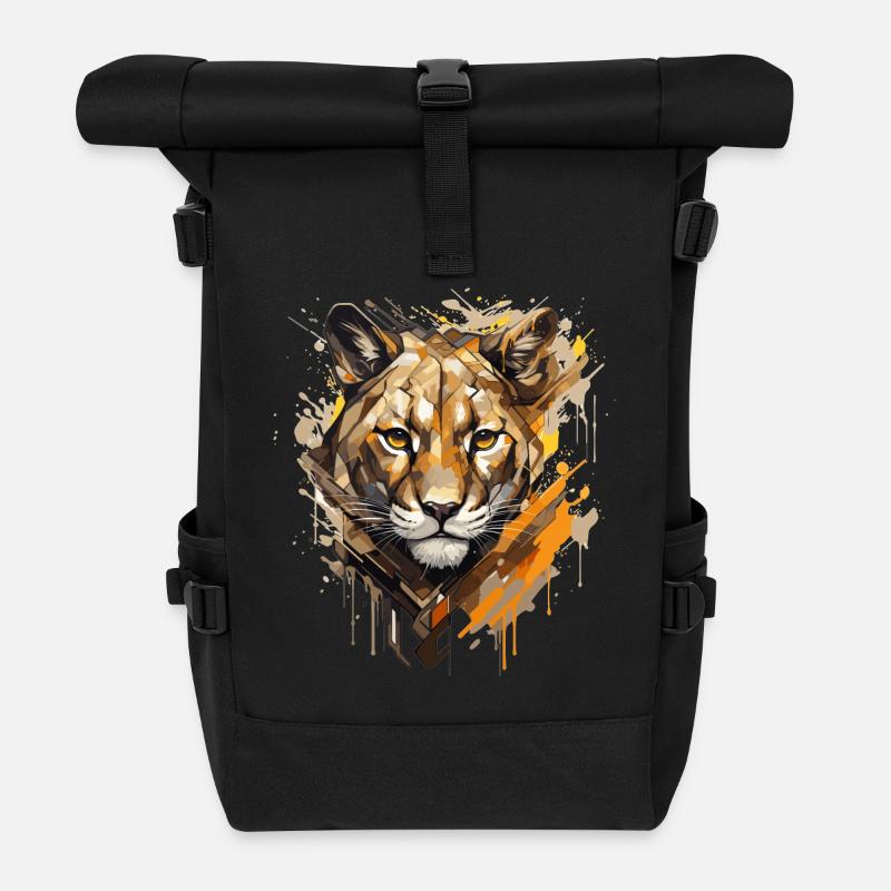 Das Gesicht des - Street Art - Rolltop Rucksack - Schwarz
