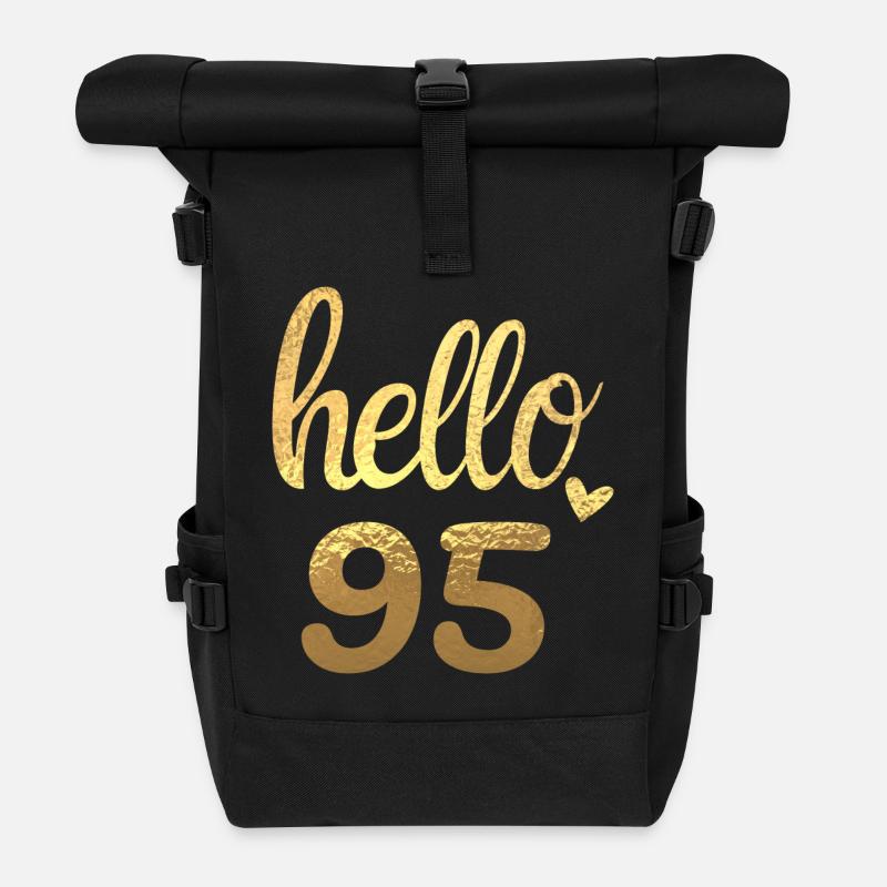 Hallo 95 gold - Rolltop Rucksack - Schwarz