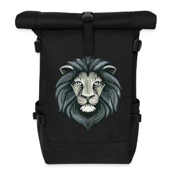 Löwe - Rolltop Rucksack - Schwarz - Vorne