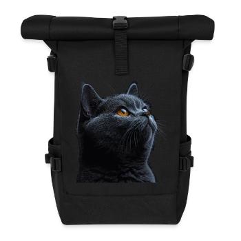 Die charmante Britisch Kurzhaar - Rolltop Rucksack - Schwarz - Vorne