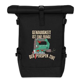 Genauigkeit ist eine Frage der Perspektive - Rolltop Rucksack - Schwarz - Vorne