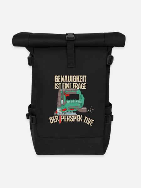 Genauigkeit ist eine Frage der Perspektive - Rolltop Rucksack - Schwarz