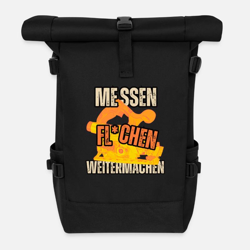 Heimwerker Life: Messen, Fluchen, Weitermachen - Rolltop Rucksack - Schwarz