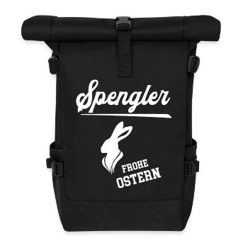 Spengler Frohe Ostern Ostergeschenk Spenglerei - Rolltop Rucksack - Schwarz - Vorne