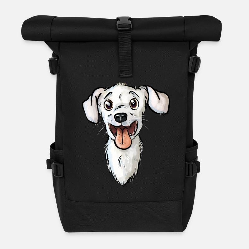 Jack Russell - Rolltop Rucksack - Schwarz