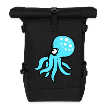 Oktopus Kraken Tintenfisch Kopffüßer böser Blick - Rolltop Rucksack - Schwarz - Vorne
