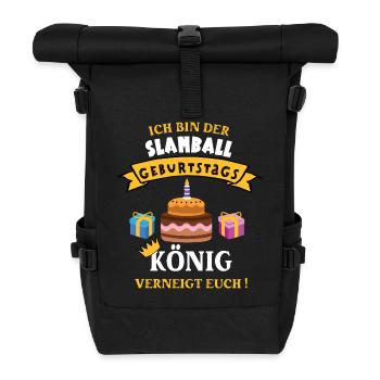 Slamball Geburtstag Spieler Trainer Slamballer Geb - Rolltop Rucksack - Schwarz - Vorne