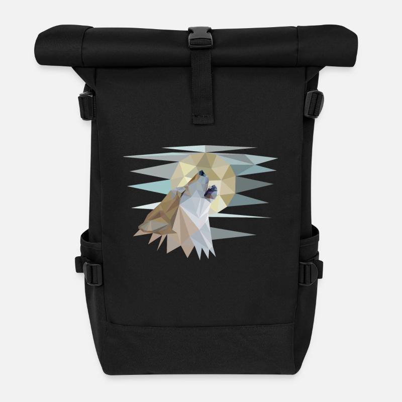 Howling Wolf - Sac à dos roll top - noir