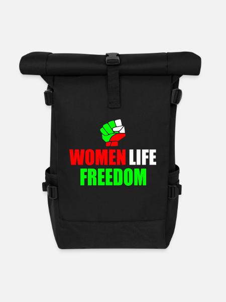 Women life freedom iran - Rolltop Rucksack - Schwarz