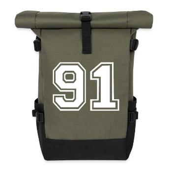 91 - Rolltop Rucksack - Olive/Schwarz - Vorne