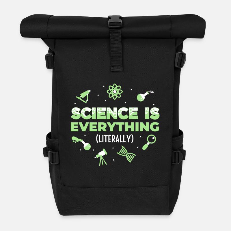Science is Everything (Literally) - Roll Top Backpack - black