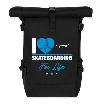 L’amour du skateboard pour la vie - à plein régime et amusant ! - Sac à dos roll top - noir - Devant
