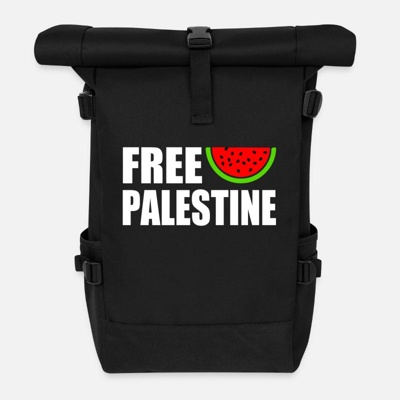 Free palestine - Rolltop Rucksack - Schwarz
