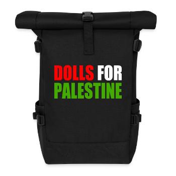 dolls for palestine - Roll Top Backpack - black - Front