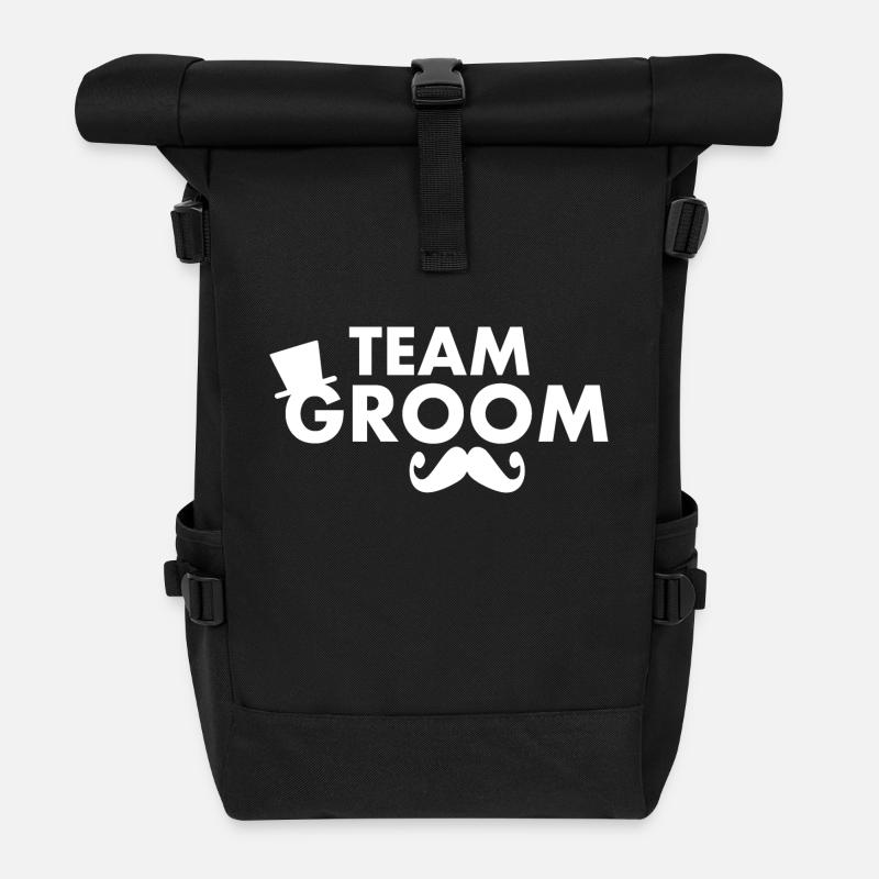 Team groom - Sac à dos roll top - noir